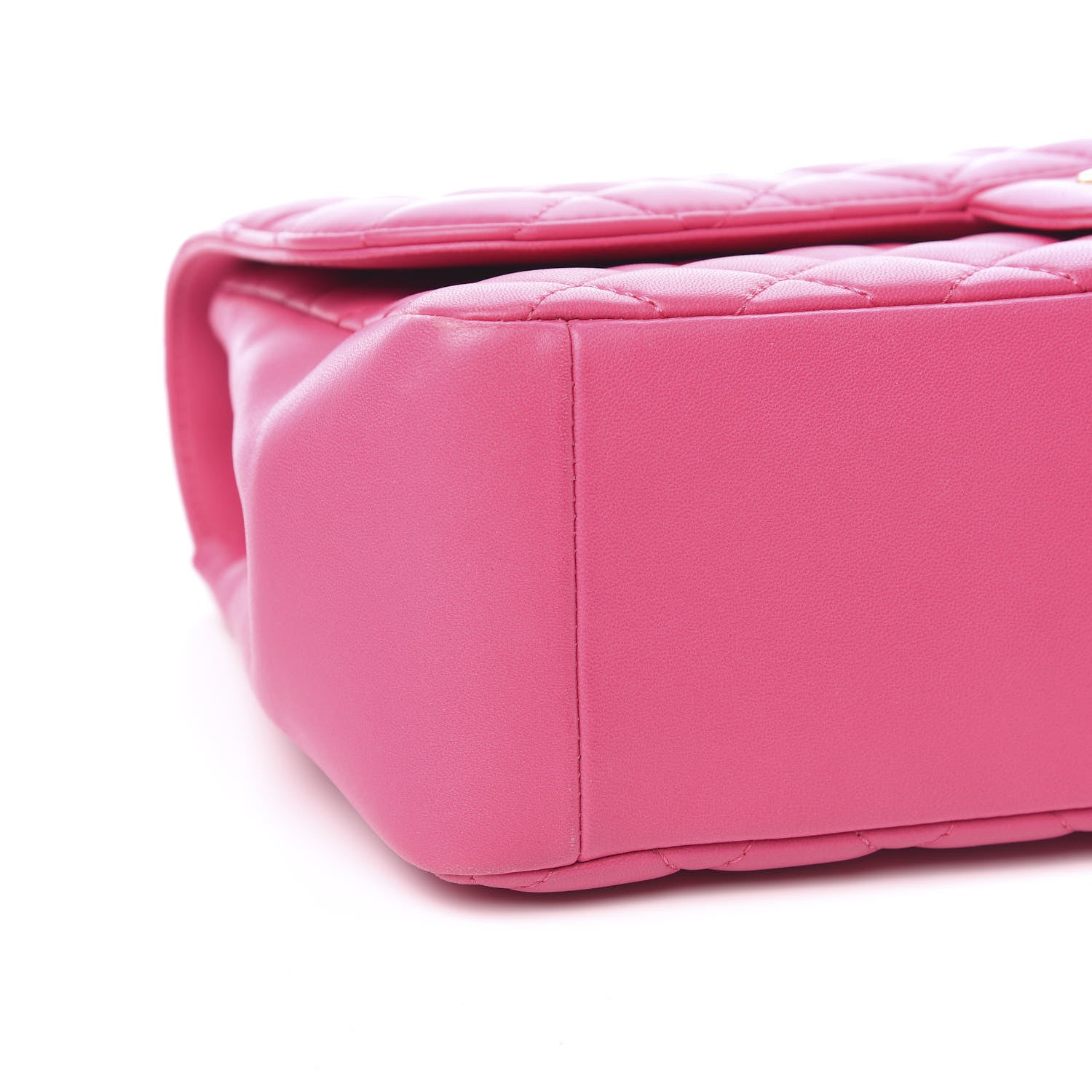 Chanel Lambskin Quilted Jumbo Mademoiselle Chic Flap Fuchsia 8 of 16