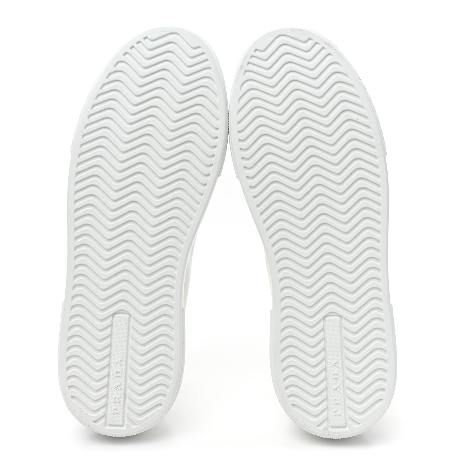 Prada Vitello Soft Rubber Triangle Logo Womens Low Top 40mm Sneakers 38.5 White 6 of 11