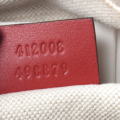 Gucci Monogram GG Supreme Web Small Webby Bee Shoulder Red 7 of 10