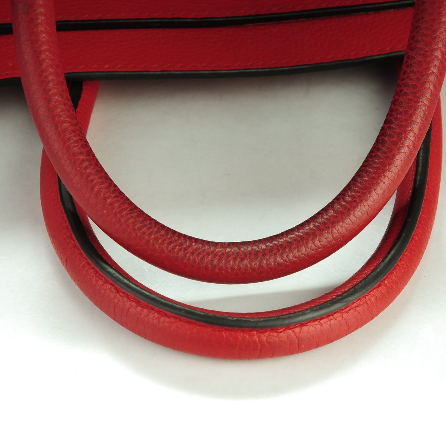 Drummed Calfskin Mini Luggage Coquelicot