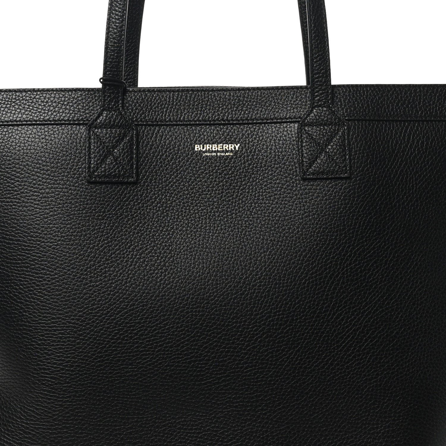 Burberry Grainy Calfskin Medium London Tote Bag Black 8 of 10