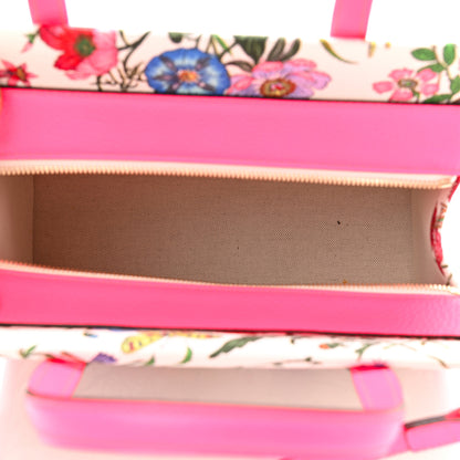 Gucci Canvas Medium Flora Tote Fuchsia 5 of 12