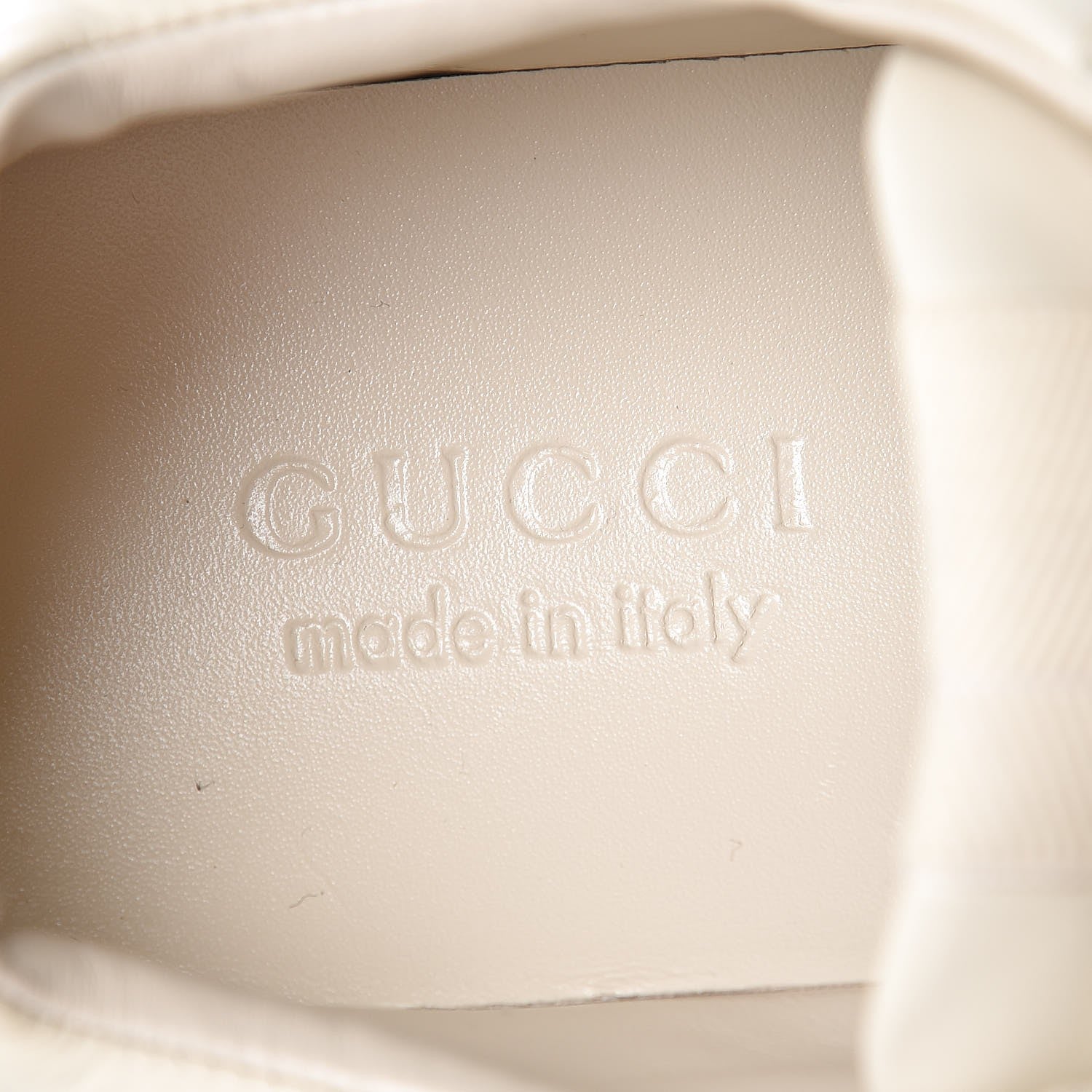 Gucci Calfskin Interlocking G Logo Mens Rhyton Sneakers 8 Ivory 6 of 9