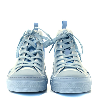 Christian Dior X DANIEL ARSHAM Technical Canvas Oblique Mens B23 High Top Sneakers 40 Blue Beige 3 of 11