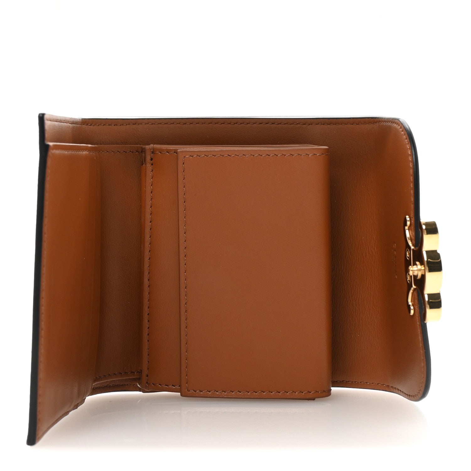 Celine Triomphe Canvas Small Triomphe Wallet Tan 5 of 8