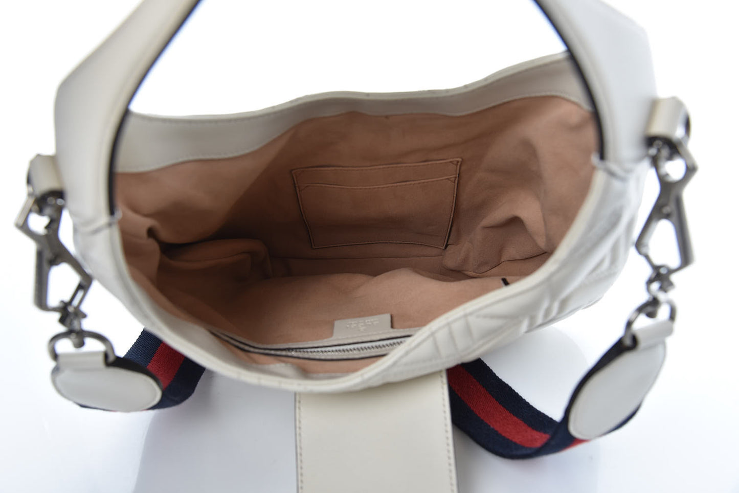 Calfskin Web Quilted Small Dionysus Hobo White