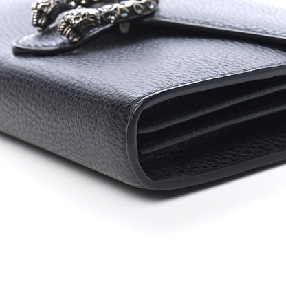 Gucci Calfskin Mini Dionysus Chain Wallet Black 9 of 10