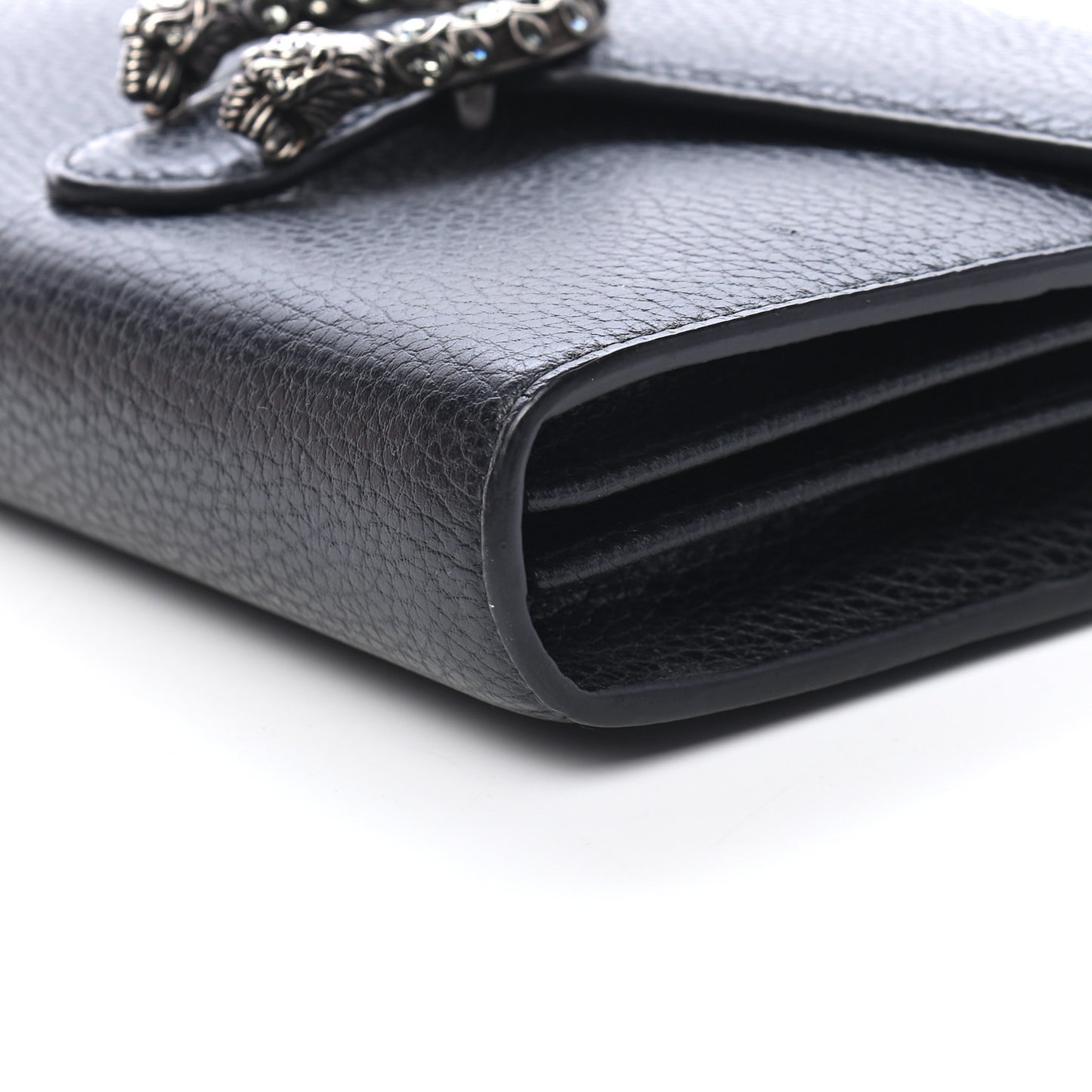 Calfskin Mini Dionysus Chain Wallet Black
