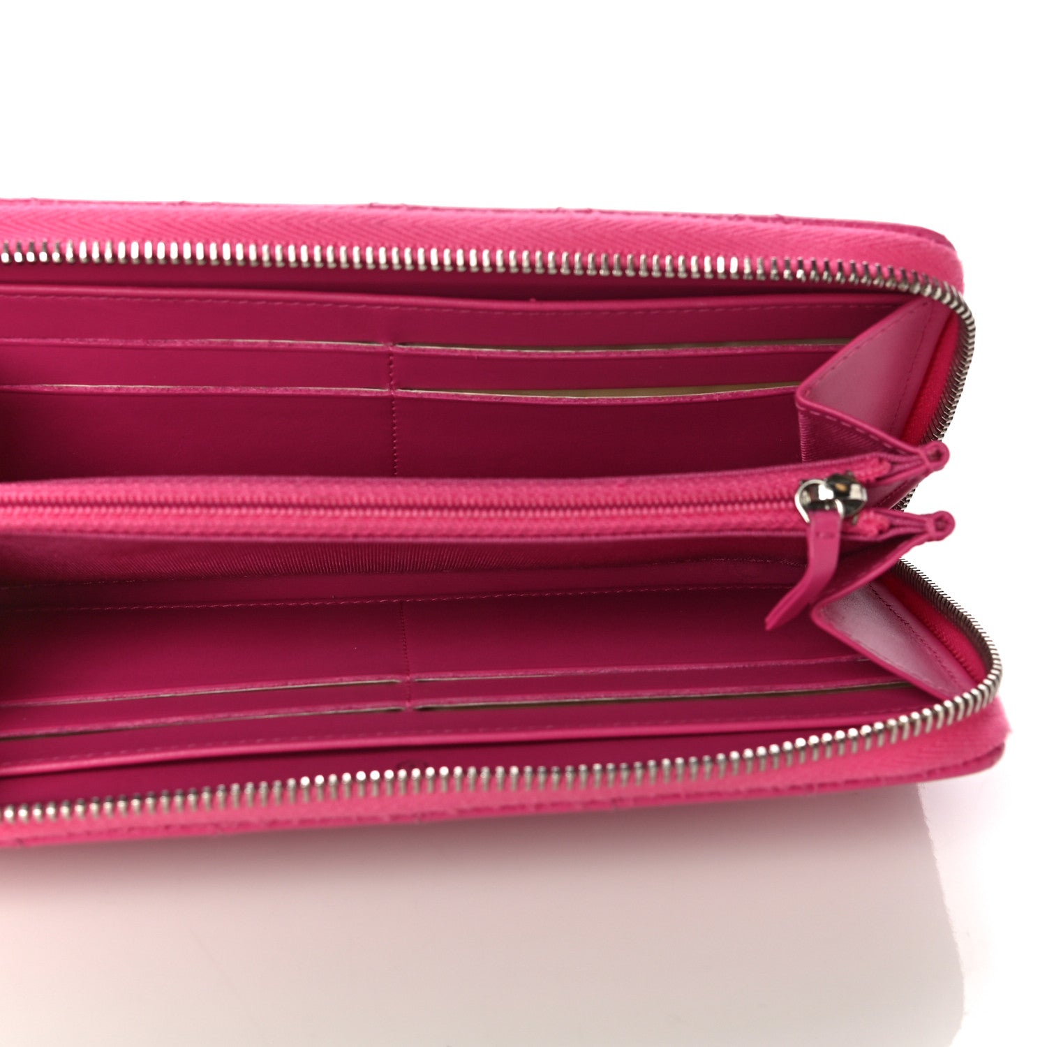 Chanel Caviar Quilted Large Gusset Zip Around Wallet Pink 5 of 21