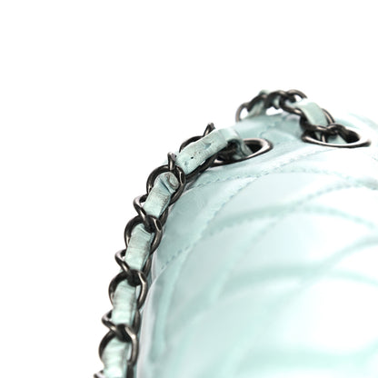 Chanel Glazed Calfskin Quilted Large Coco Soft Flap Light Blue 36 of 36