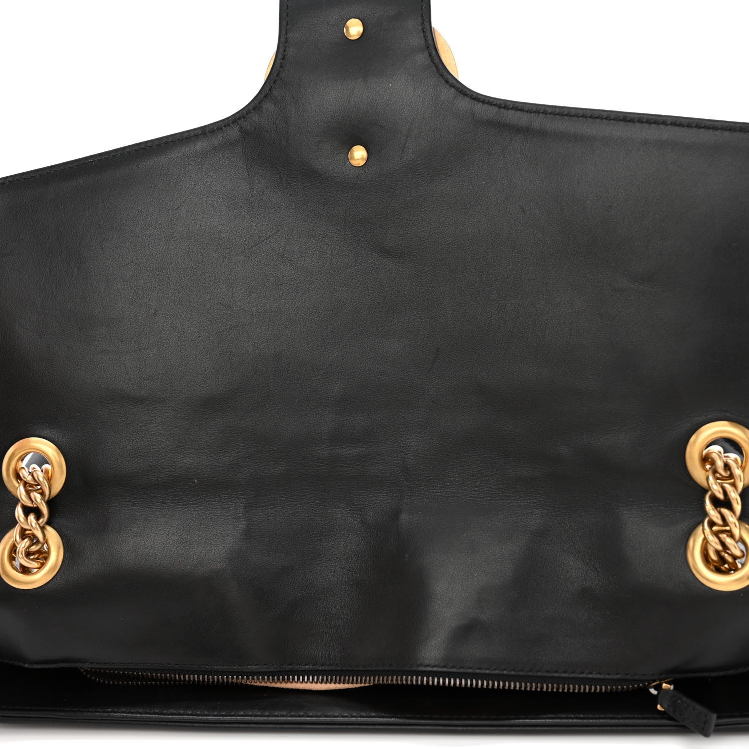 Gucci Calfskin Matelasse Large GG Marmont Shoulder Bag Black 8 of 11