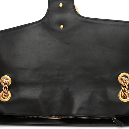Gucci Calfskin Matelasse Large GG Marmont Shoulder Bag Black 8 of 11