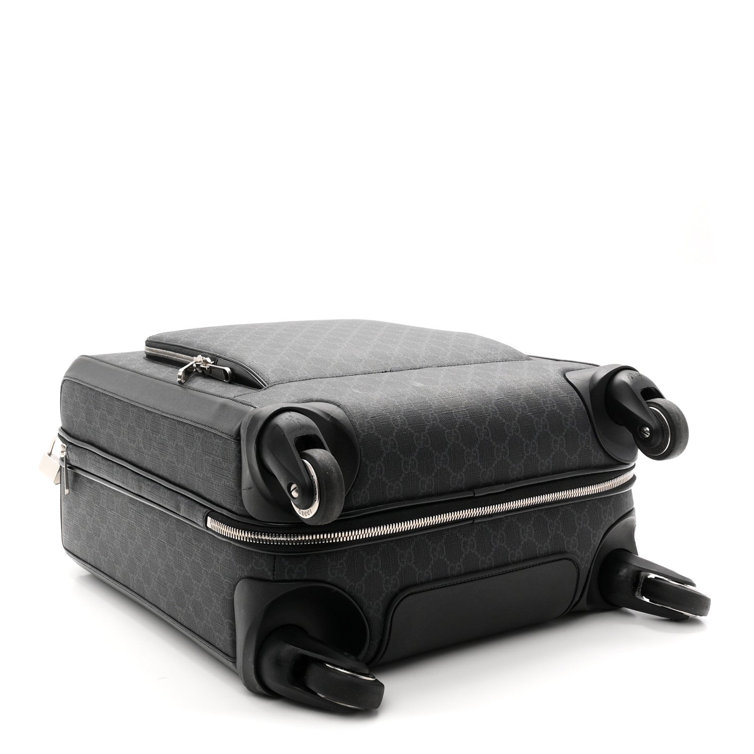Gucci GG Supreme Monogram Calfskin Carry On Trolley Black 1889700