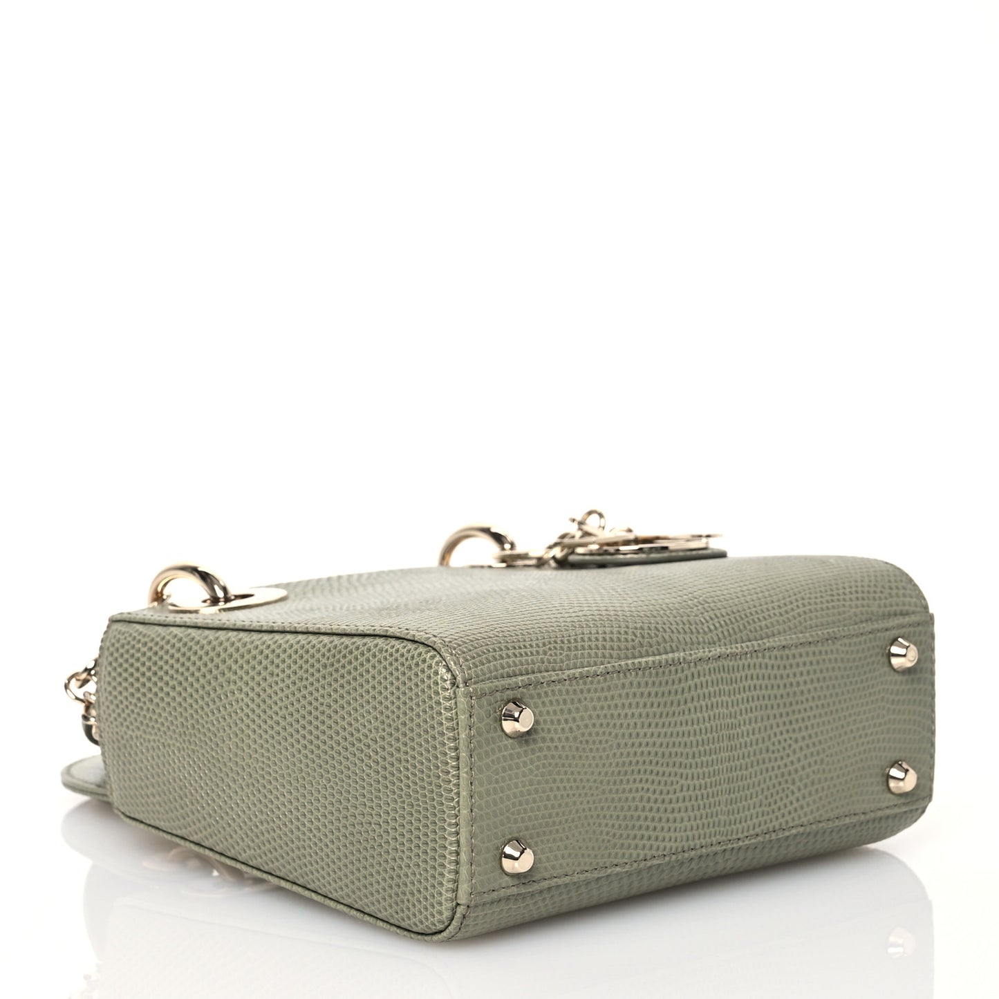 Lizard Mini Lady Dior  Vert Saule