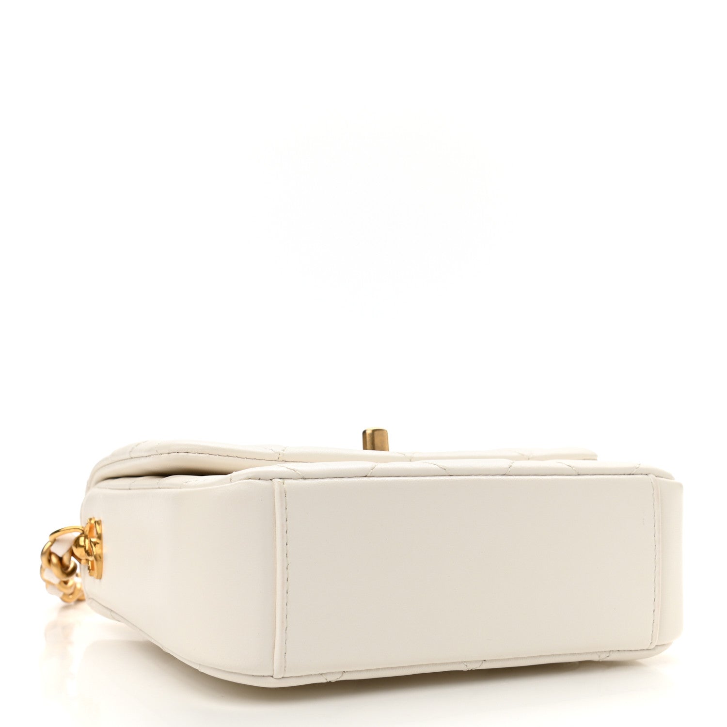 Chanel Lambskin Quilted Mini Side Note Flap White 4 of 11