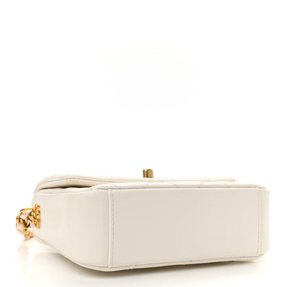 Chanel Lambskin Quilted Mini Side Note Flap White 4 of 11