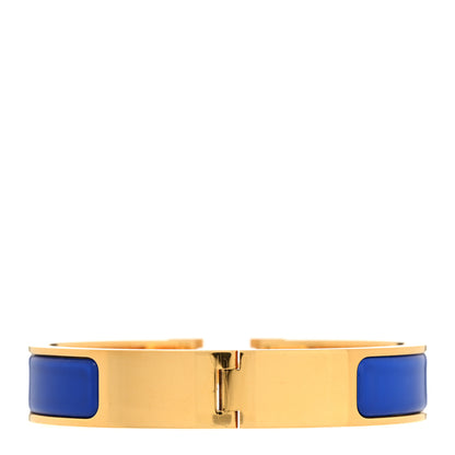 Hermes Narrow Enamel Clic Clac H Bracelet PM Blue Electrique 3 of 5