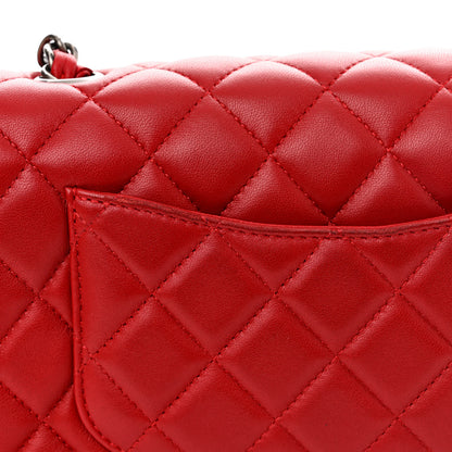 Chanel Lambskin Quilted Mini Rectangular Flap Red 12 of 15