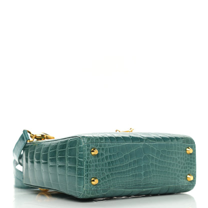 Christian Dior Shiny Crocodile Mini Lady Dior Green 4 of 10