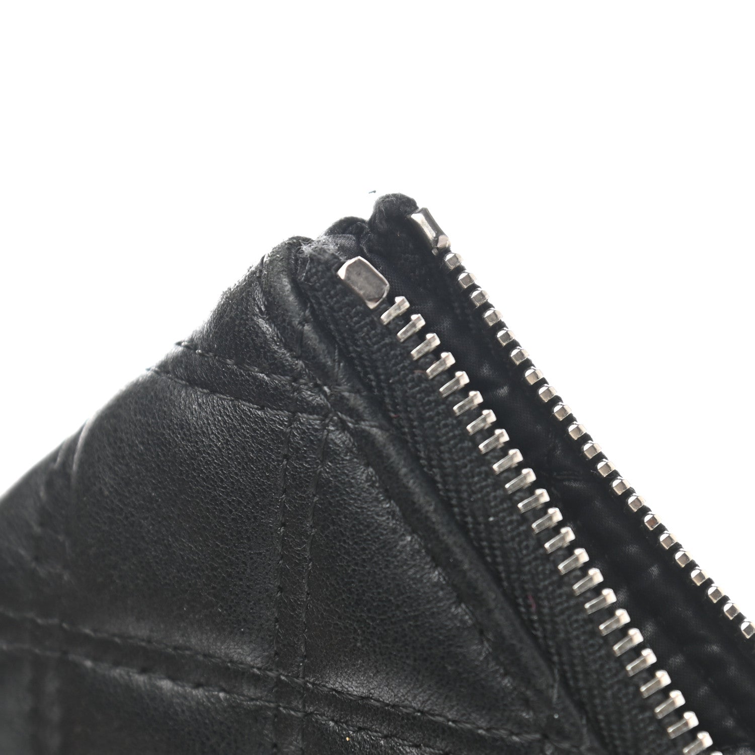 Chanel Lambskin Double Stitch Quilted Cosmetic Case Black 9 of 10