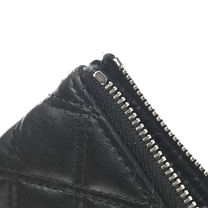Chanel Lambskin Double Stitch Quilted Cosmetic Case Black 9 of 10