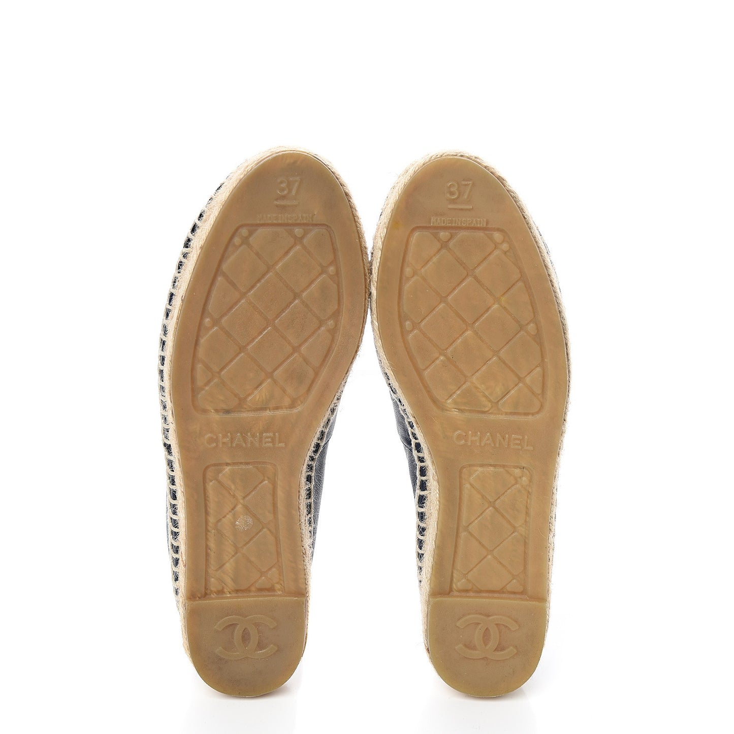 Lambskin CC Espadrilles 37 Navy Black