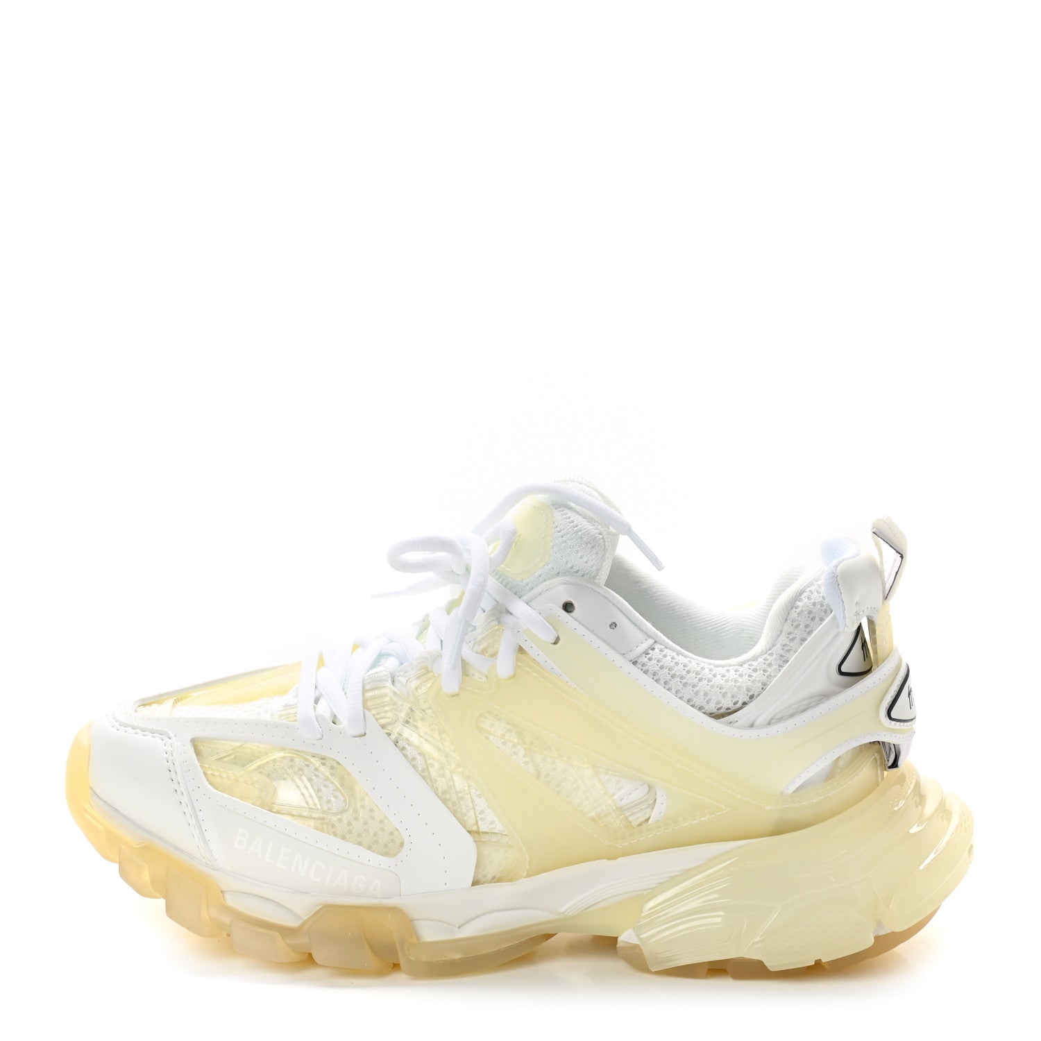 Balenciaga Rubber Mesh Fabric Clear Sole Womens Track Sneakers 37 White Transparent 1 of 8