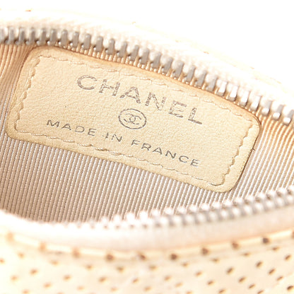 Chanel Perforated Lambskin Key Holder Case White 5 of 6