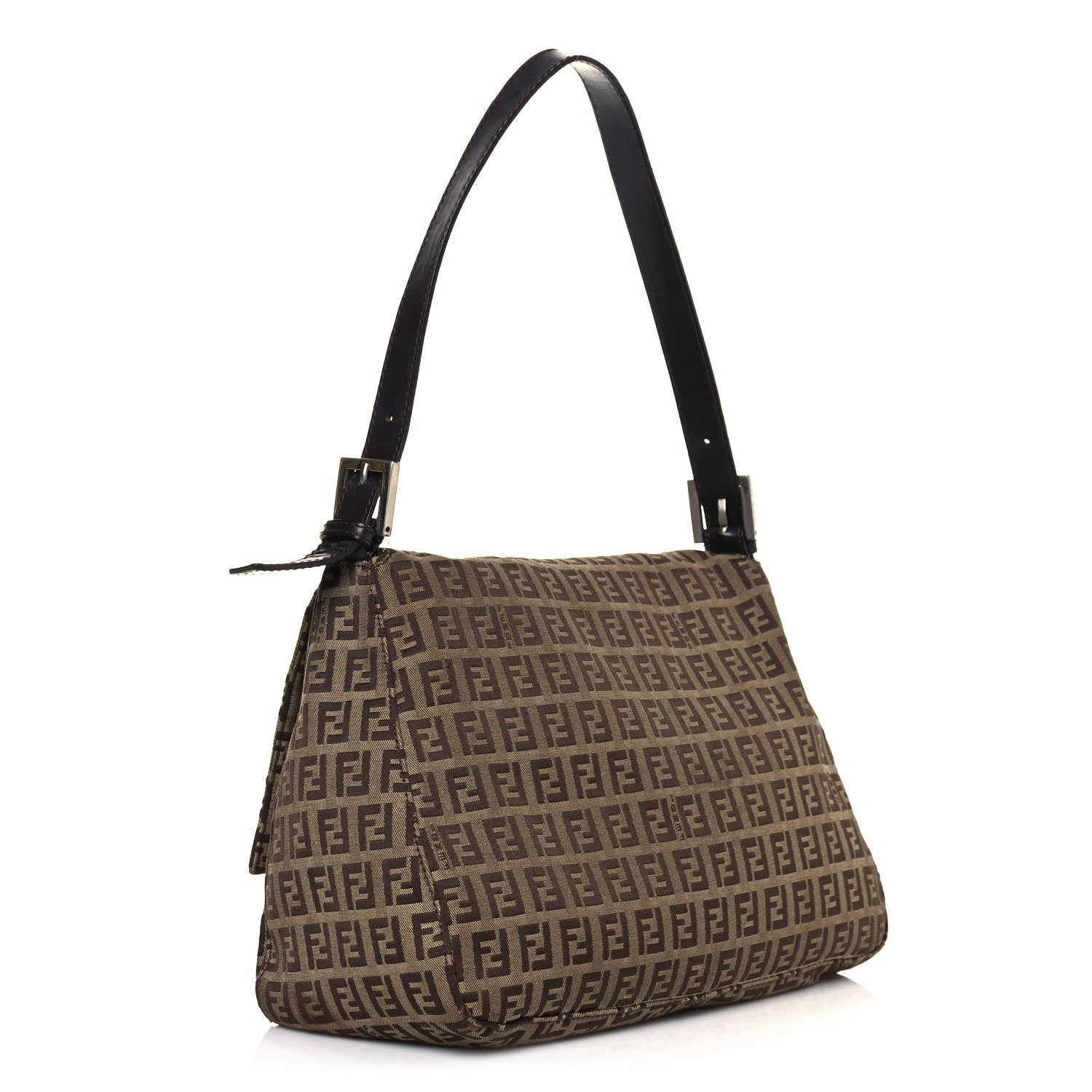 Fendi Zucchino Mama Baguette Dark Brown 3 of 17