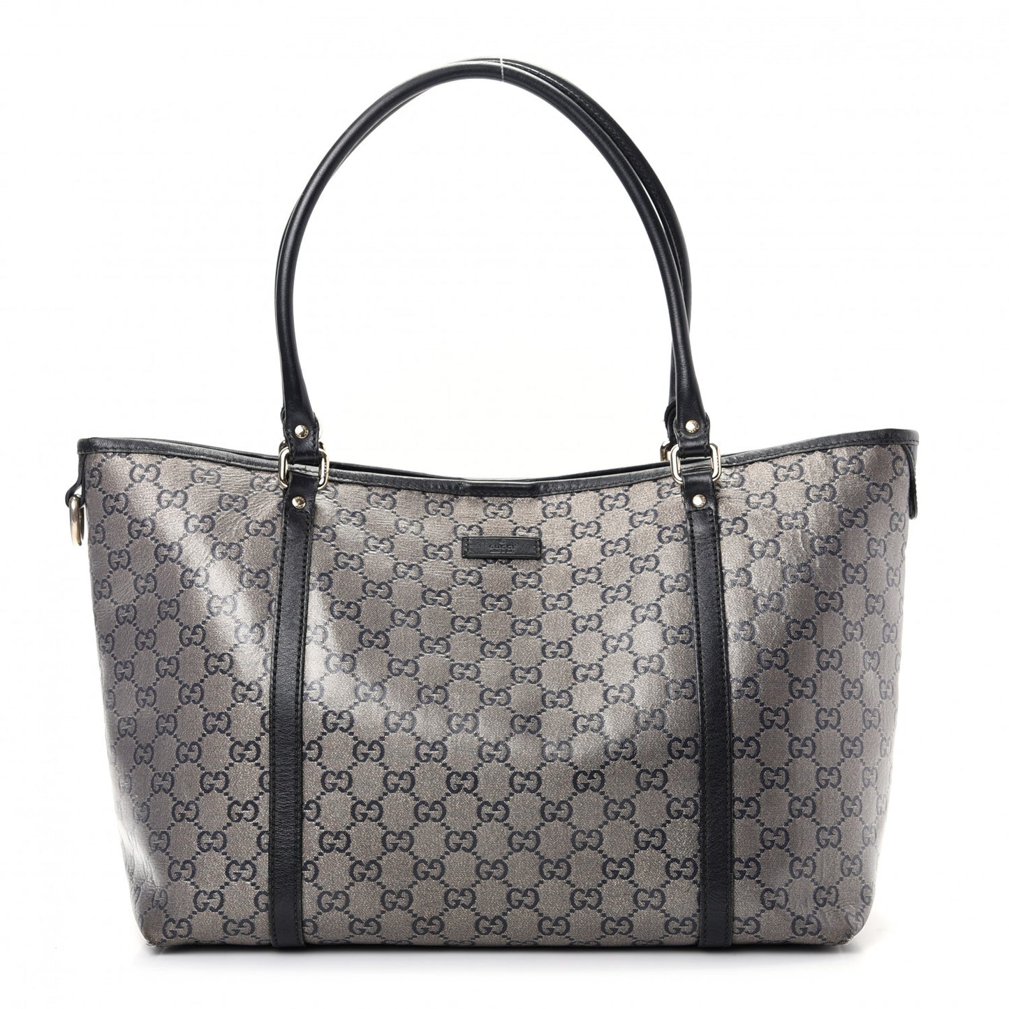 Crystal Monogram Medium Joy Tote Black