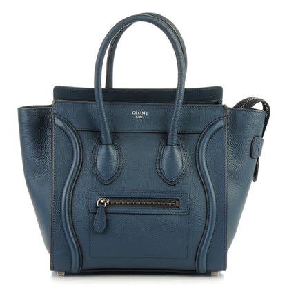 Celine Drummed Calfskin Micro Luggage Orage 1 of 7
