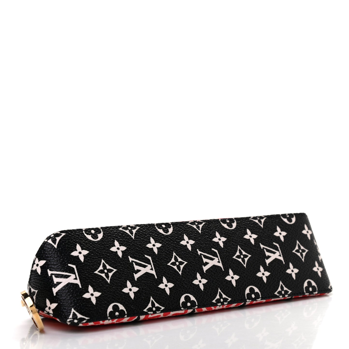Monogram Giant Crafty Elizabeth Pencil Pouch Creme Rouge Black