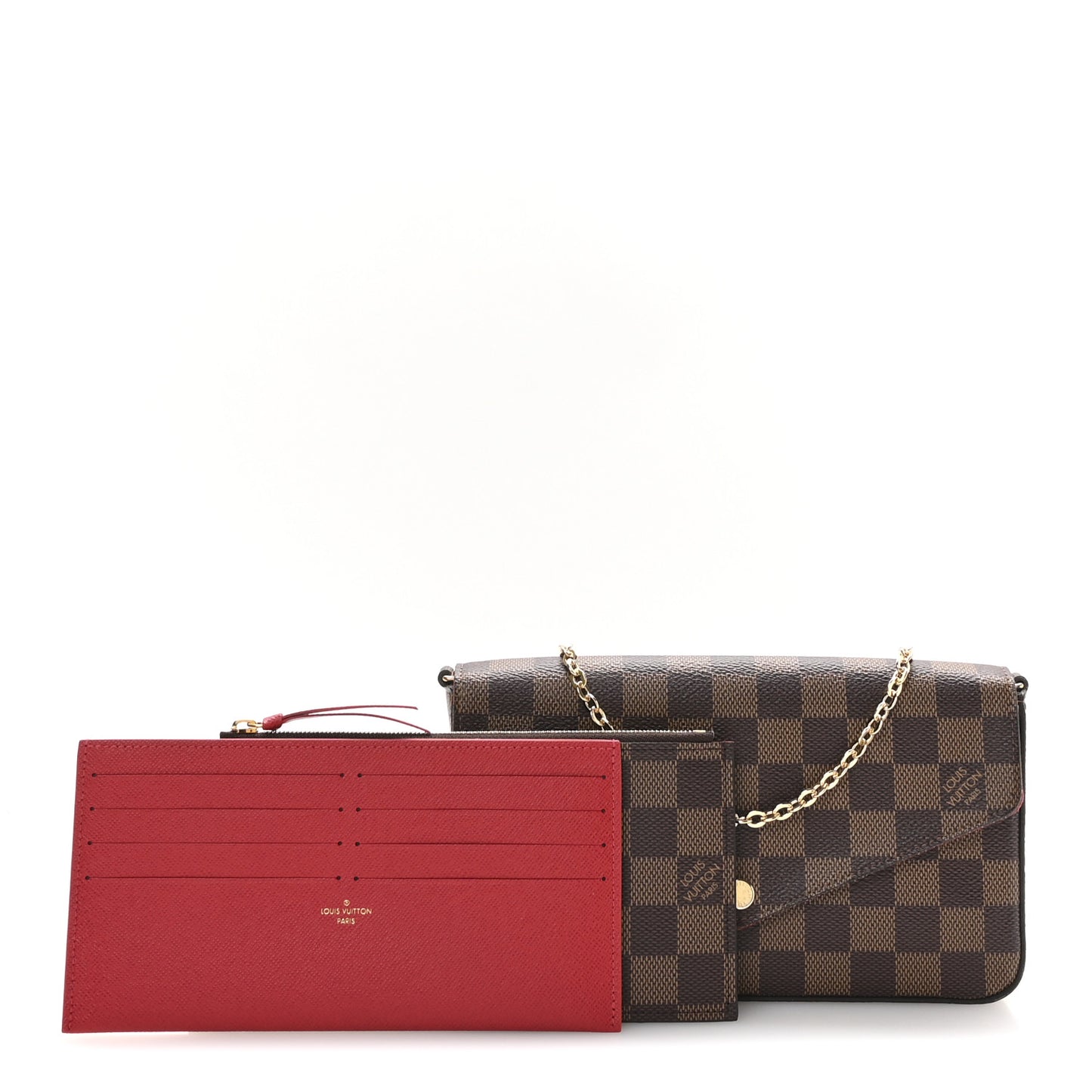 Damier Ebene Pochette Felicie Chain Wallet