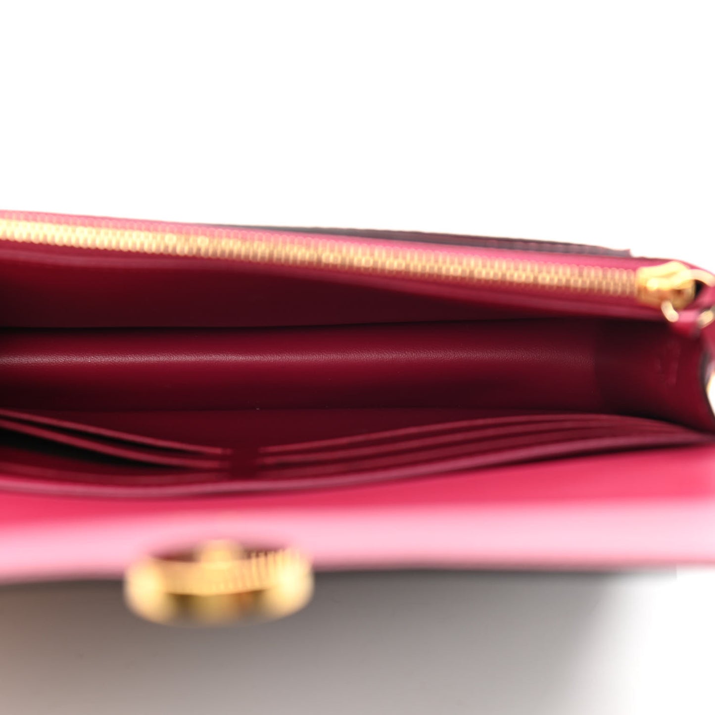 Monogram Flore Chain Wallet Fuchsia
