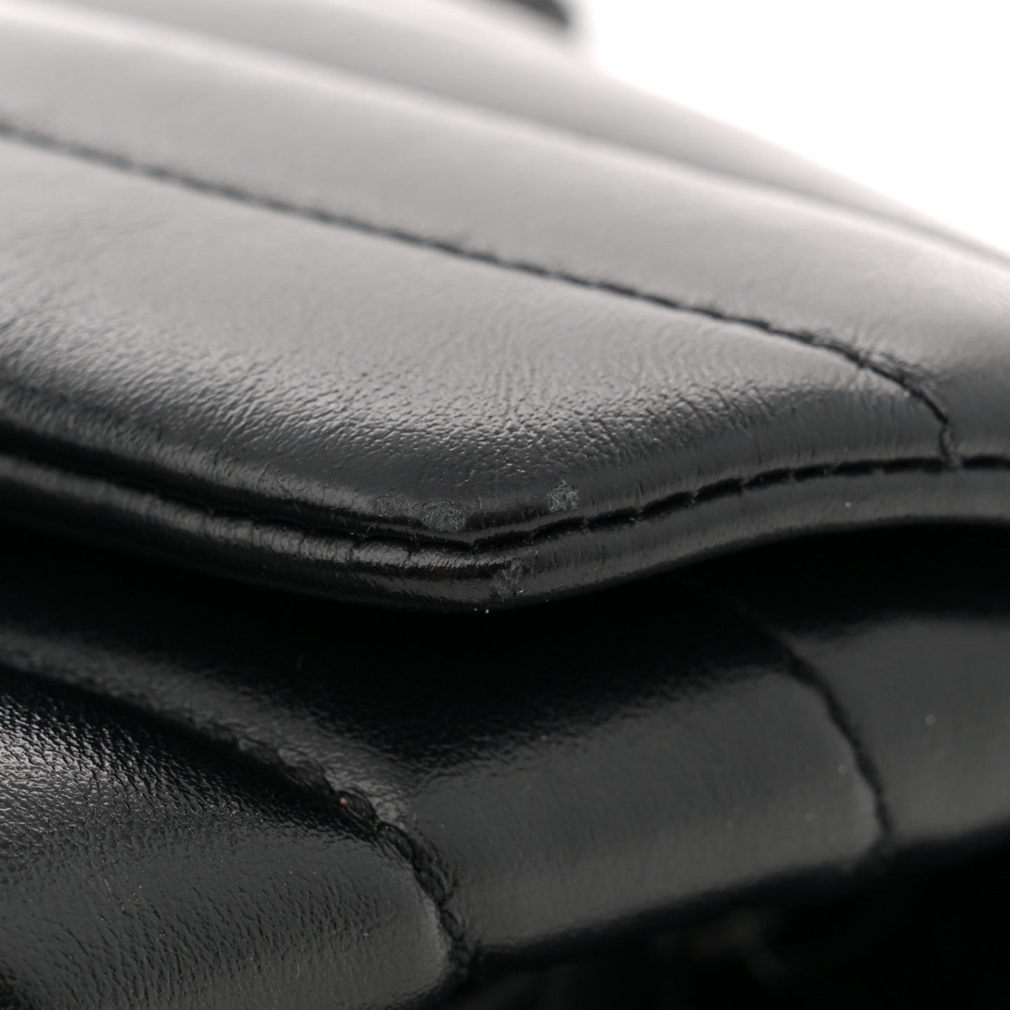 Calfskin Y Quilted Monogram Monochrome Medium Loulou Chain Satchel Black