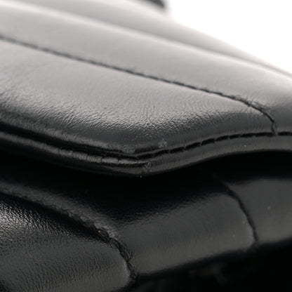 Saint Laurent Calfskin Y Quilted Monogram Monochrome Medium Loulou Chain Satchel Black 14 of 15