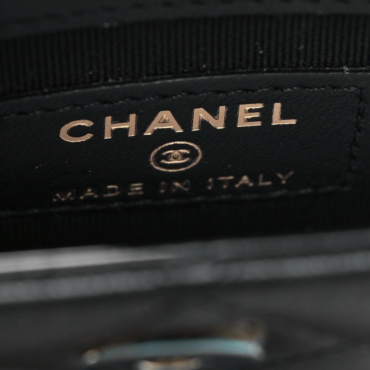 Lambskin Quilted CC Phone Holder Black