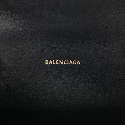 Balenciaga Shiny Calfskin Crocodile Embossed Hourglass Top Handle Bag XS Black 6 of 10