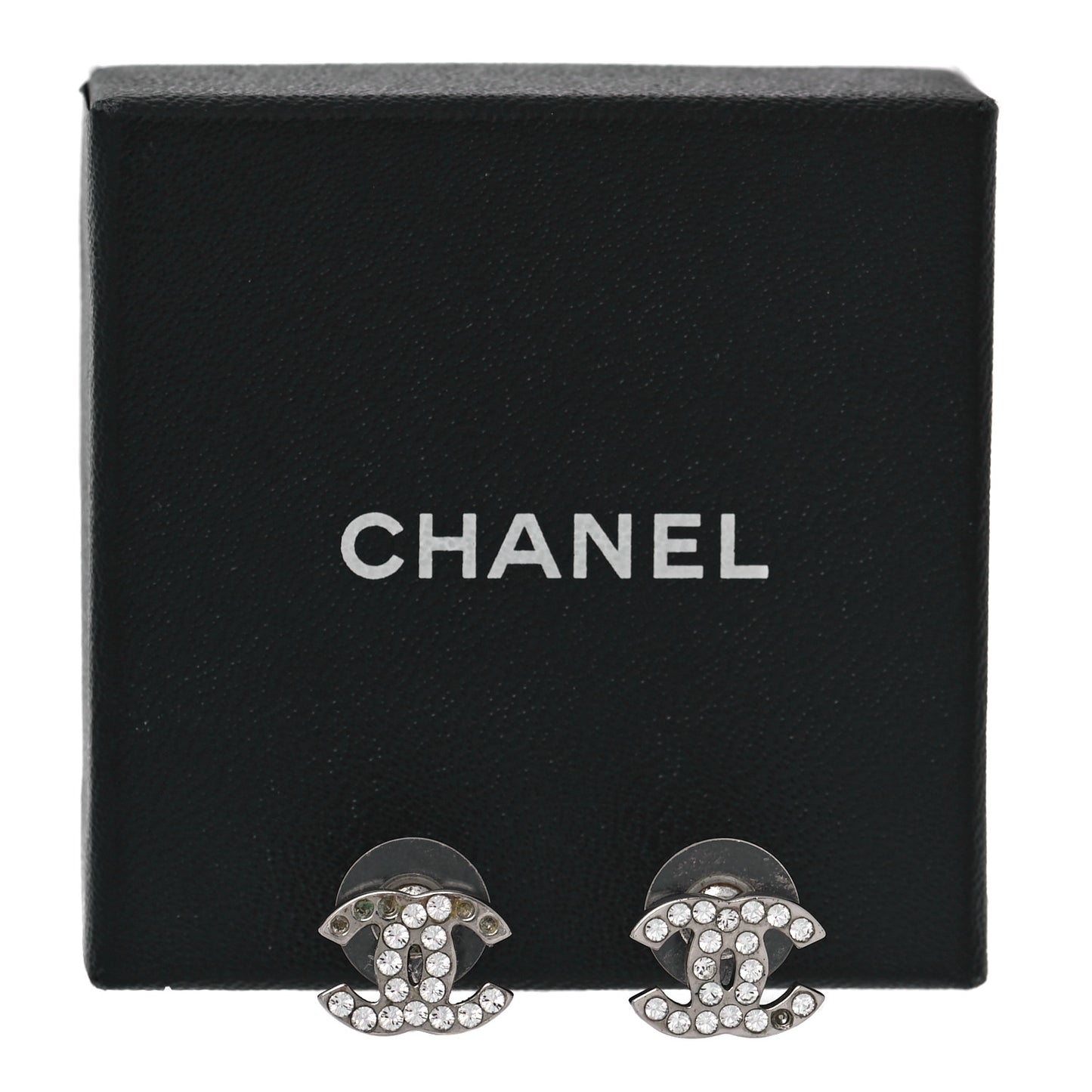 Crystal Mini Timeless CC Earrings Silver