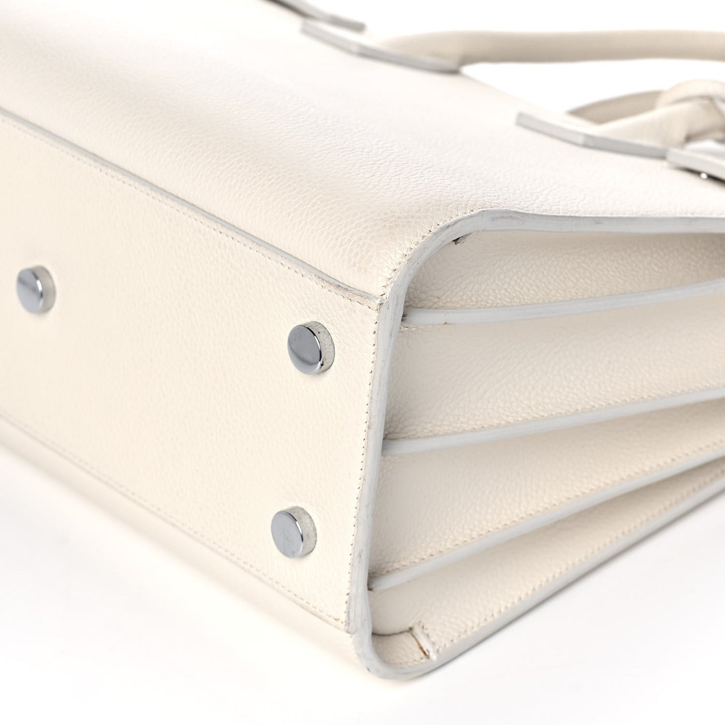 Grained Calfskin Baby Sac De Jour Crema Soft