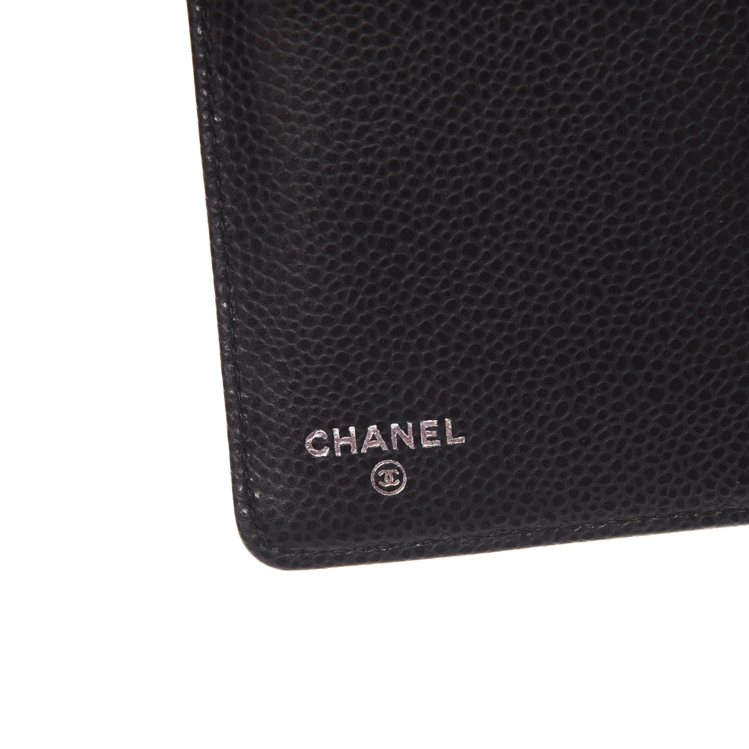 Chanel Caviar Quilted CC Yen Wallet Black 5 of 9