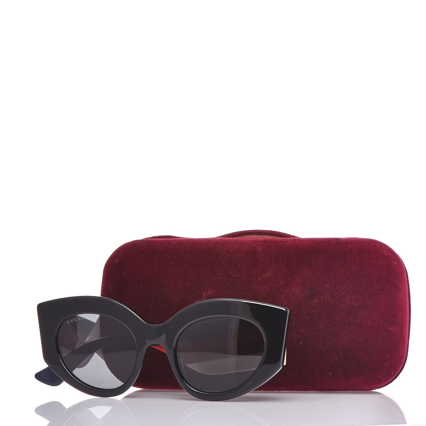 Acetate Oversized Rectangle Frame Web Sunglasses GG 0275/S Black