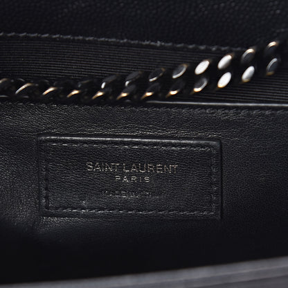 Saint Laurent Grain De Poudre Medium Classic Monogram Kate Satchel Black 6 of 10