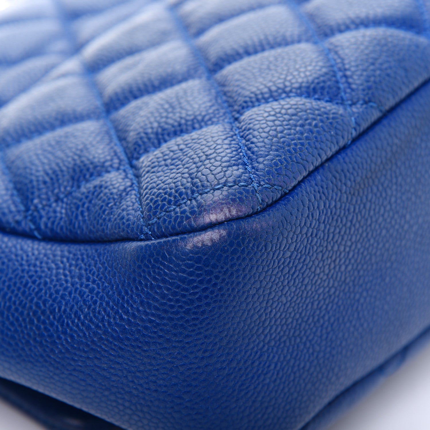 Chanel Caviar Quilted Jumbo Easy Flap Blue 27 of 35