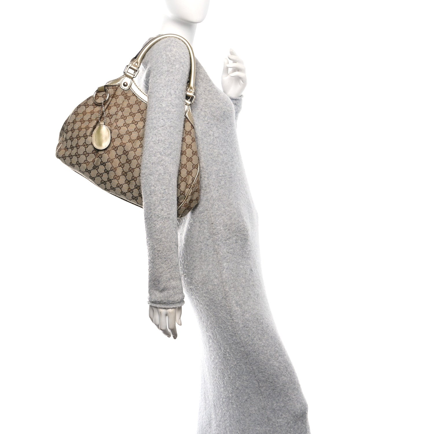 Gucci Monogram Medium Sukey Tote Champagne 2 of 10