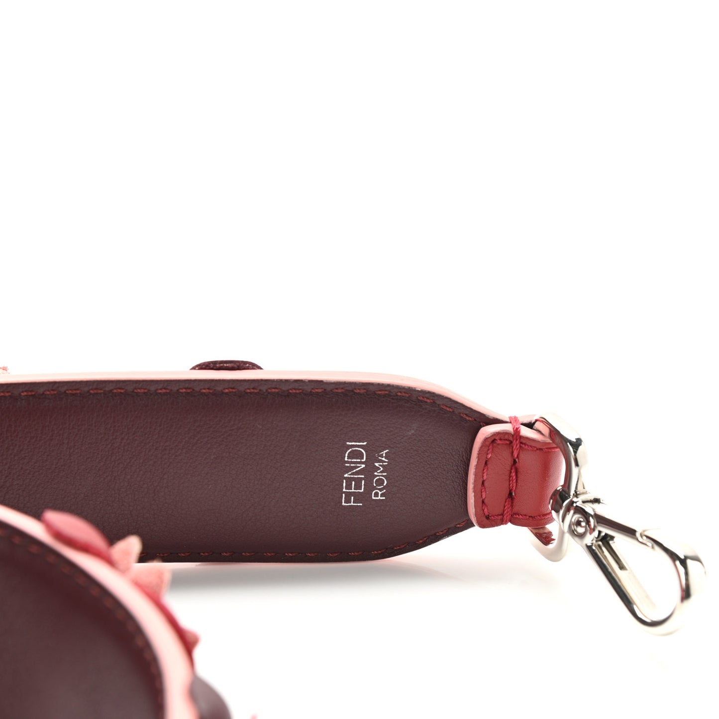 Vitello Dolce Flowerland Studded Strap You Ribes Bordeaux