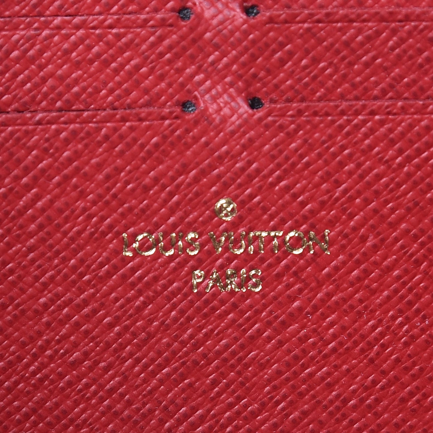 Damier Ebene Clemence Wallet Cherry