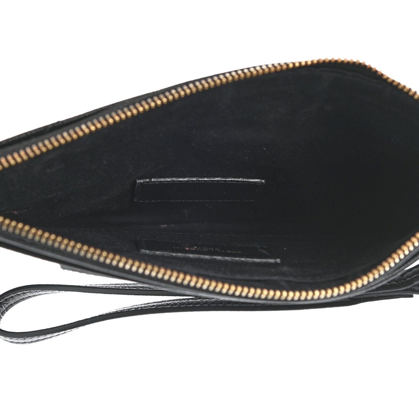 Grain De Poudre Chevron Monogram Large Bill Pouch Black