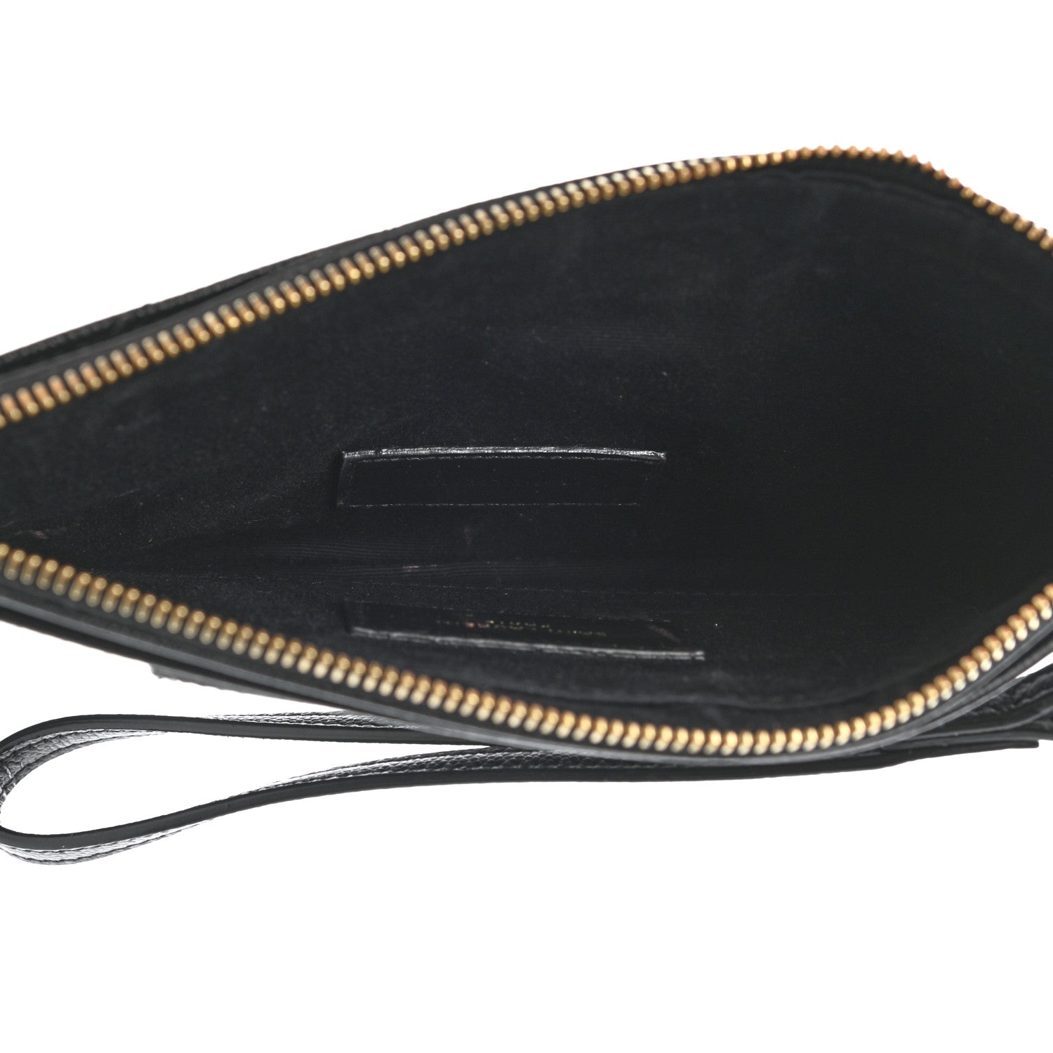 Saint Laurent Grain De Poudre Chevron Monogram Large Bill Pouch Black 5 of 8