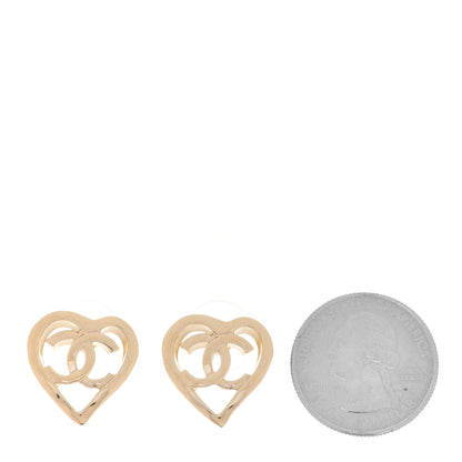 Chanel Metal CC Heart Coco In Love Earrings Gold 2 of 5